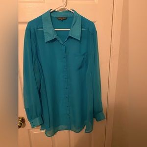 Blue button down